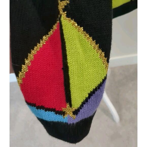 Vintage Storybook Knits Cardigan Sweater Small Angels And Cathedral Cottage Core - Picture 13 of 14